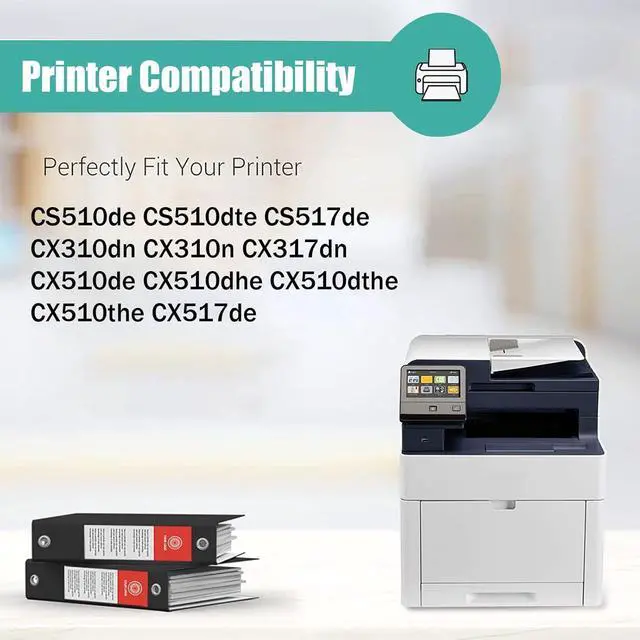 Alt view image 2 of 7 - Compatible C540X75G Waste Toner Container Box Replacement for Lexmark CS510de CS517de CX310dn CX317dn CX517de Printer Waste Toner Bottle 2Pack