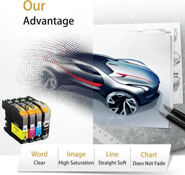 Alt view image 5 of 7 - LC-203 (LC203) XL High Yield 600 Pages Ink Cartridges, Compatible for Brother MFC-J4320DW J4420DW J460DW J4620DW J480DW J485DW J5520DW J5620DW J5720DW J680DW J880DW J885DW Printers (4 Pack Color)