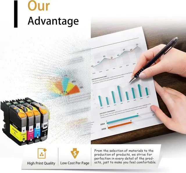Alt view image 6 of 7 - LC-203 (LC203) XL High Yield 600 Pages Ink Cartridges, Compatible for Brother MFC-J4320DW J4420DW J460DW J4620DW J480DW J485DW J5520DW J5620DW J5720DW J680DW J880DW J885DW Printers (4 Pack Color)