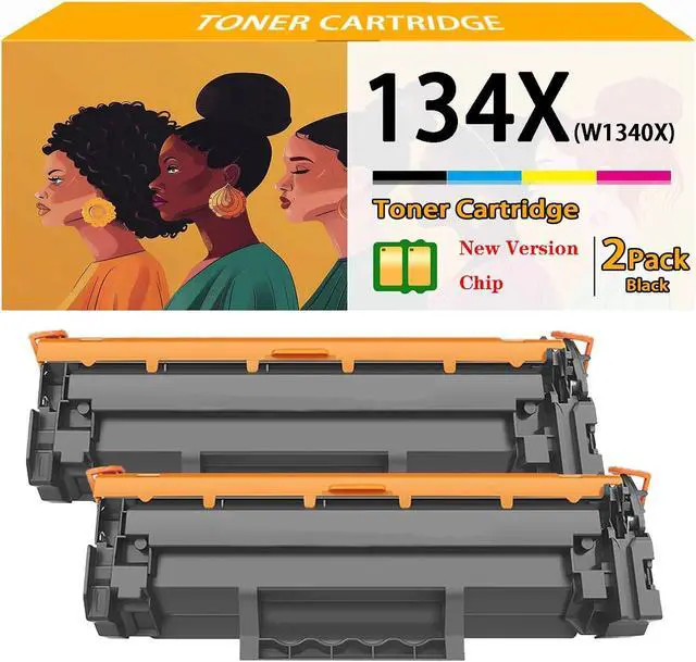 Main image of 134X Toner Cartridges with Chip Compatible   134X W1340X Toner Cartridge Work   Laserjet MFP M209 M209d M209dw M234dw M234sdw M234sdn M234sdne Printers,2 Black