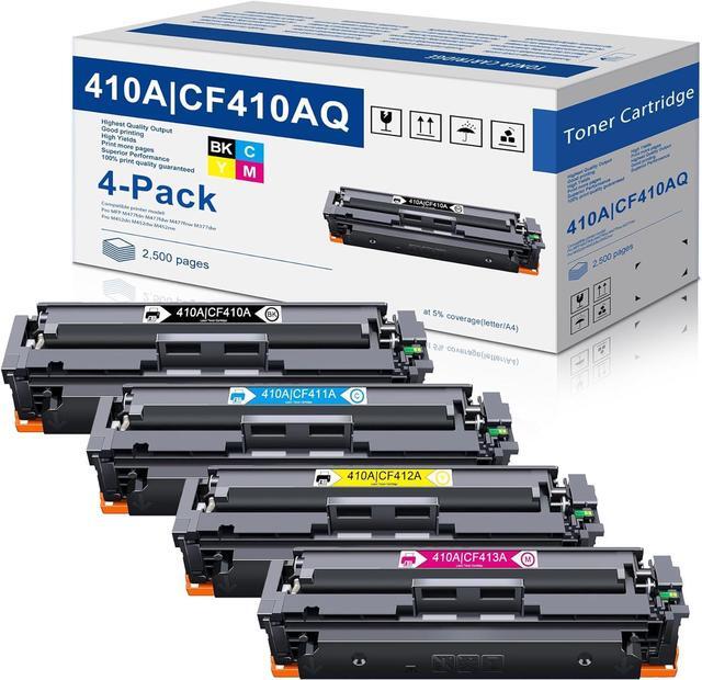 Main image of Ennovor 410A Toner Cartridge Replacement for HP 410A CF410A CF411A CF412A CF413A Toner Cartridge Pro MFP M377 Series M477 (Black, Cyan, Magenta, Yellow)| CF410AQ (4-Pack)