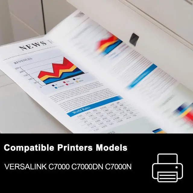 Alt view image 2 of 6 - VersaLink C7000 Black High Capacity Toner-Cartridge Compatible for Xerox Versalink C7000 C7000DN C7000N Printers (10,700 Pages) - 106R03757