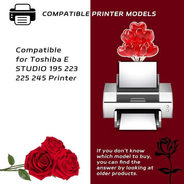 Alt view image 2 of 7 - T-2450 Toner Cartridges Compatible with Toshiba E STUDIO 195 223 225 245 Printers - High Yield 26000 Pages - Vibrant Colors (Black)
