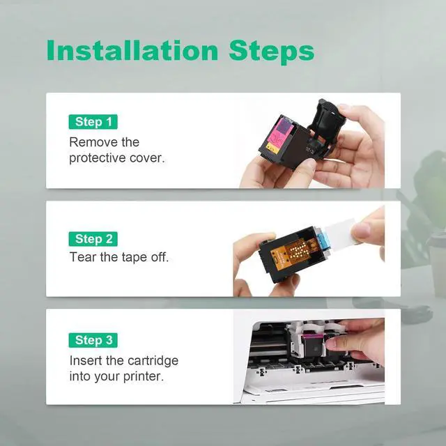 Alt view image 6 of 7 - Remanufactured Ink Cartridges Replacement for HP 67 XL 67XL 67XXL for DeskJet 2700 2755 4155e 4155 Envy 6055e 6455e 6400 6055 6075 Envy Pro 6452 6458 6475 Printers (6 Black, 6 Tri-Color)