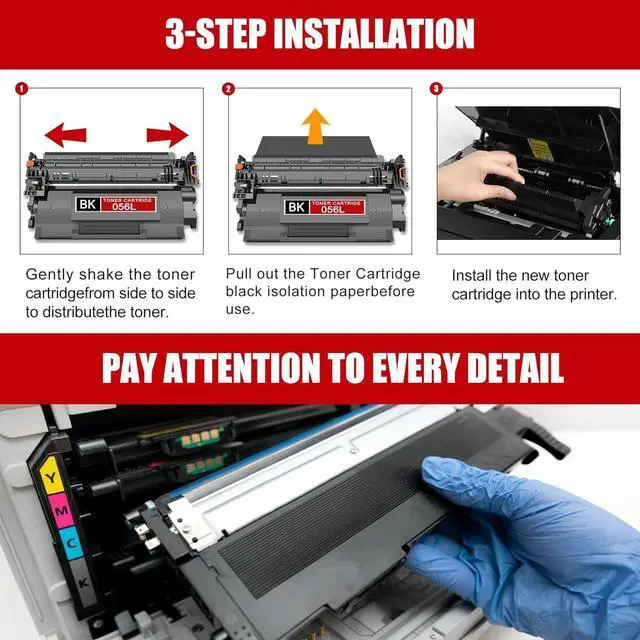 Alt view image 6 of 6 - Ennovor 1 Pack 056L 3006C002 Black Toner Cartridge 5600 Page Compatible 056L Replacement for Canon 056L for Canon imageCLASS LBP320 LBP325dn MF540 Printer