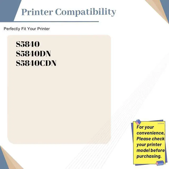 Alt view image 2 of 7 - Compatible High-Yield S5840 Toner Cartridges Replacement for Dell JDCTN R59F2 K83JD KT71F for S5840DN S5840CDN Printer (1-Pack Black)