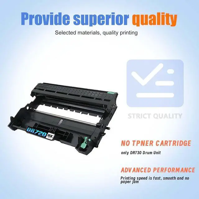 Alt view image 3 of 6 - Ennovor 1-Pack DR720 High Yield Black Drum Unit, Replacement for Brother HL-5440D 5450DN 5470DW/DWT 6180DW/DWT DCP-8110DN 8150DN 8155DN 8510DN MFC-8710DW 8810DW 8910DW 8950DW/DWT Printer