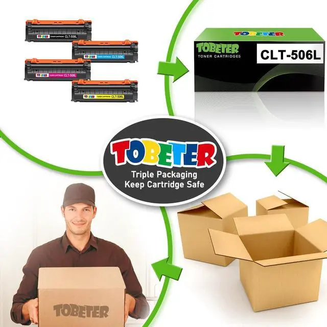 Alt view image 6 of 7 - Ennovor ToBeter Compatible CLT-506L Toner Replacement for Samsung CLT-K506L CLT-C506L CLT-M506L CLT-Y506L Toner for Samsung CLP-680ND CLX-6260FD CLX-6260FW Printers (6,000 Pages, High-Yield, 4 Pack)