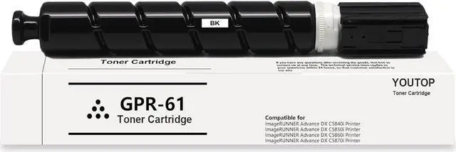 Main image of GPR-61 GPR61 (3763C003AA) Black Toner Cartridge Replacement   ImageRUNNER Advance DX C5840i C5850i C5860i C5870i Printer(1-Pack)