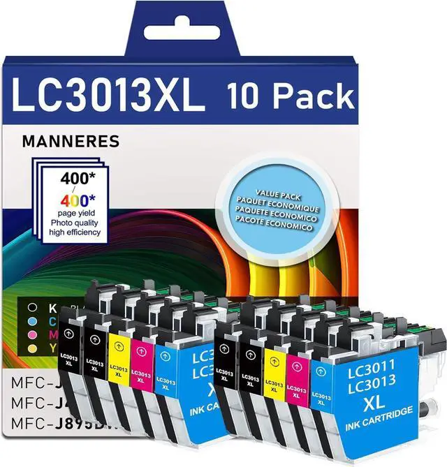 Main image of LC3013 BK/C/M/Y Ink Cartridges Compatible for LC-3013 XL Ink Replacement for Brother LC3013 LC3011 LC3013XL Ink Cartridge MFC-J895DW MFC-J497DW MFC-J491DW MFC-J690DW Printer (4BK/2C/2M/2Y, 10-Pack)
