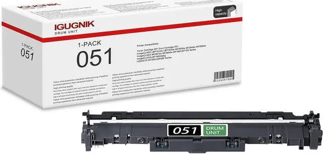 Main image of 1 Pack 051 Black Drum Unit Replacement   051 Work with Drum Cartridge 051 Toner Cartridge 051 ImageCLASS LBP161dw LBP162dw MF266dw MF267dw MF269dw MF160/LBP160 i-Series LBP1692dwkg | 051