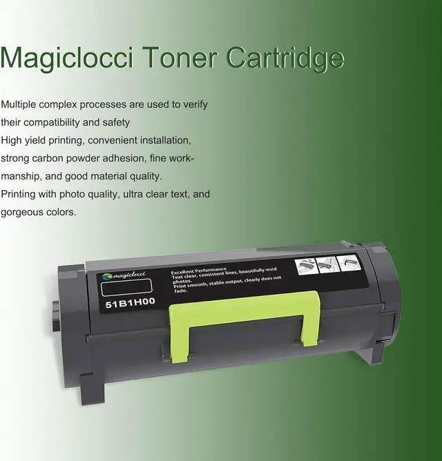 Alt view image 5 of 6 - 51B1H00 Toner Cartridge High Yield (1-Pack) Compatible Replacement for Lexmark 51B1H00 Toner Cartridge Work with MS417dn MS517dn MS617dn MX417de MX517de MX617de Printer.