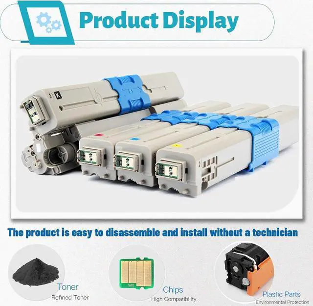 Alt view image 4 of 7 - CX2731 High Yield Toner Cartridges Compatible Replacement for OKI 44469813 44469737 44469738 44469739 ,Use for CX2731MFP Printer (Magenta)