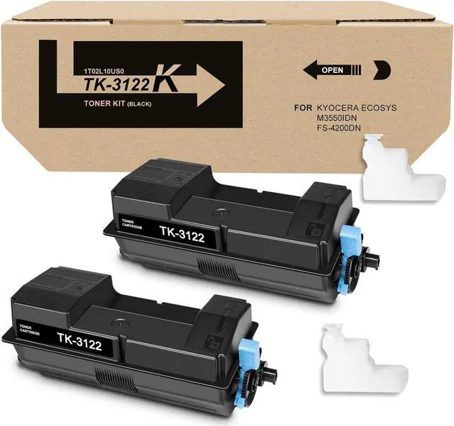 Alt view image 2 of 7 - TK3122 TK-3122 1T02L10US0 (2 Pack, Black) Toner Cartridge Compatible with ECOSYS M3550idn FS-4200DN Printer
