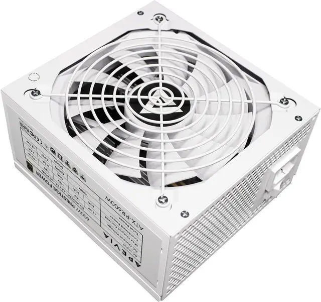 Main image of Apevia ATX-PR600W-WH Prestige 600W 80+ Gold Certified, RoHS Compliance, Active PFC ATX Gaming Power Supply White