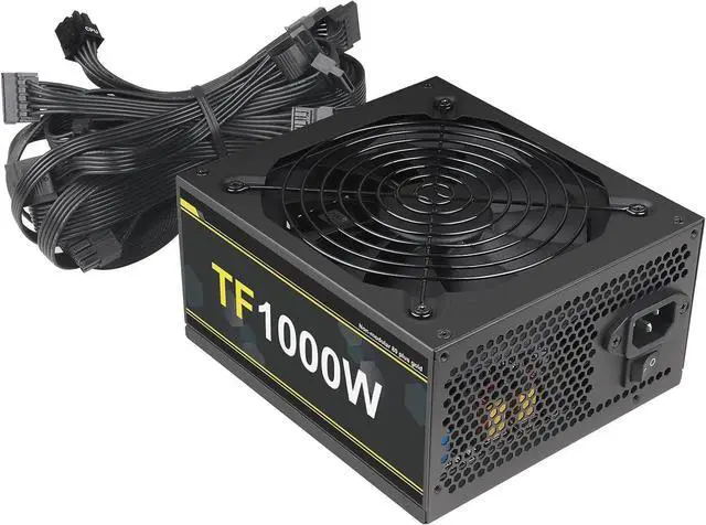 Alt view image 2 of 7 - 1000W Power Supply Full Voltage 100-240V Active PFC Gaming PSU Computer Power Supplies Non-Modular 80 Plus Gold for Desktop PC Server