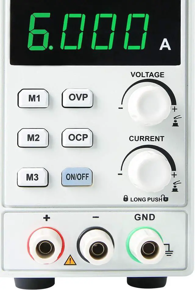 Alt view image 2 of 7 - UNI-T DC Power Supply Variable Adjustable Bench Power Supply Switching Regulated 32V 6A OVP OCP OTP 4 Digits LED Display with Plug Adapter Power Cord Output Cables UTP1306