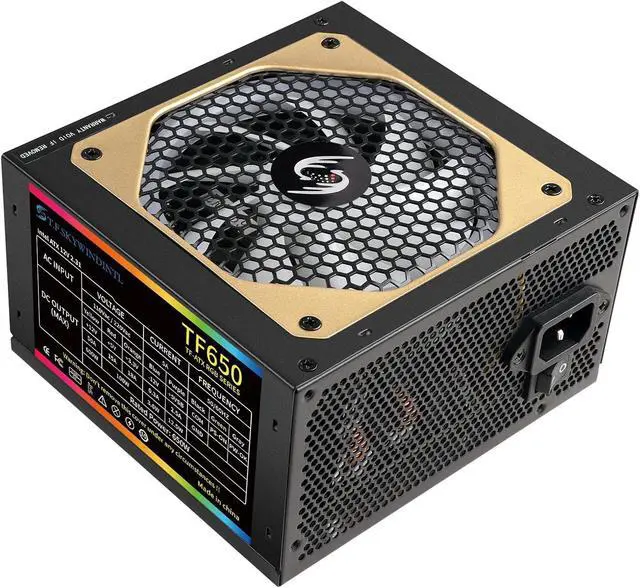 Alt view image 2 of 7 - 650W Power Supply Fully Modular PSU ARGB Gaming PC Power Supply 20+4Pin Connector with 120mm Low-Noise FDB Fan Full Voltage 110/220V