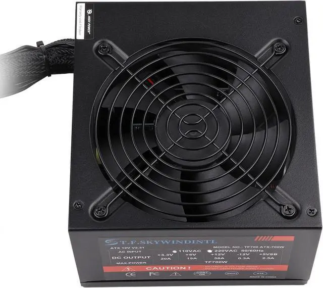 Alt view image 7 of 7 - 700W Power Supply ATX Gaming PC PSU Active PFC Full Voltage 110/220V Computer Power Supplies Gold with 20+4pin Main Power Interface for Desktop Server