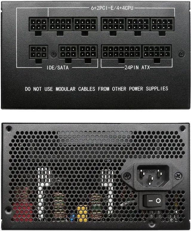 Alt view image 3 of 7 - TF850M ATX Power Supply 850W Modular Gaming PSU Full Voltage 110/220V Computer Power Supplies with 120mm ARGB FDB Fan for Desktop PC Server