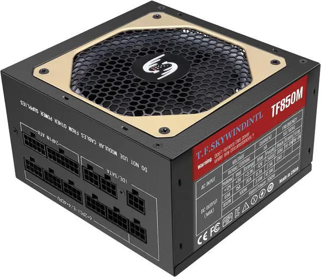 Alt view image 5 of 7 - TF850M ATX Power Supply 850W Modular Gaming PSU Full Voltage 110/220V Computer Power Supplies with 120mm ARGB FDB Fan for Desktop PC Server