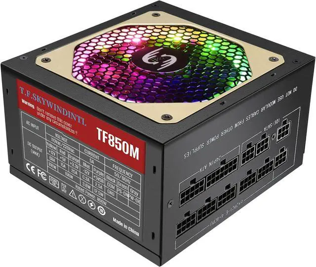 Main image of TF850M ATX Power Supply 850W Modular Gaming PSU Full Voltage 110/220V Computer Power Supplies with 120mm ARGB FDB Fan for Desktop PC Server