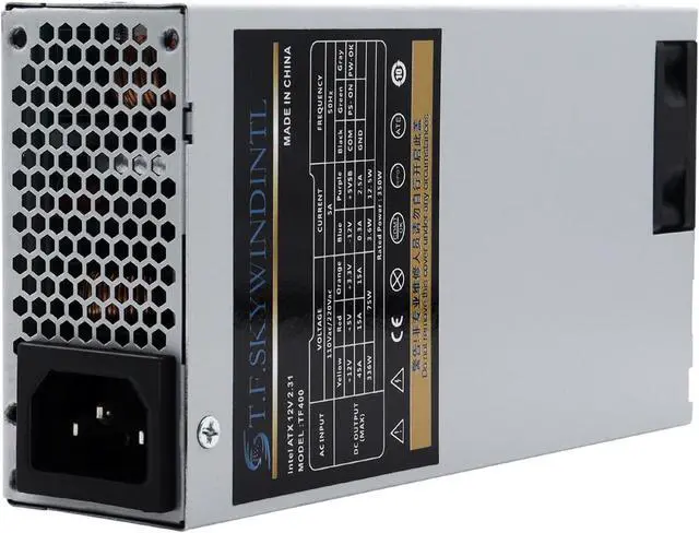 Alt view image 7 of 7 - Flex ATX Power Supply 350W - Small 1U PSU for Mini ITX, POS, Server, Game Console - Hi-Efficiency, Low-Noise, Stable Power Delivery, Non-Modular, Full Voltage Range