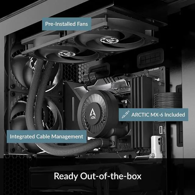 Alt view image 2 of 7 - Liquid Freezer III 280 - CPU AIO Water Cooler, Water Cooling PC,  & , Efficient PWM-Controlled Pump, Fan: 2001700 RPM, LGA1851 and LGA1700 Contact Frame - Black