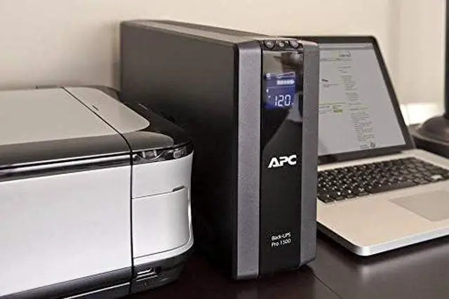 Alt view image 4 of 5 - APC UPS 1500VA Battery Backup Surge Protector, BR1500G Backup Battery Power Supply with AVR