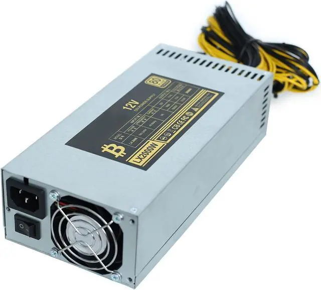 Alt view image 4 of 7 - 2000W Desktop Power Supply Unit High Efficiency 6Pin Compatible for Server Miner Mining 10 Wire Mining Power Supply 2000w Modular Direct 6 Pin to for 6 Gpu