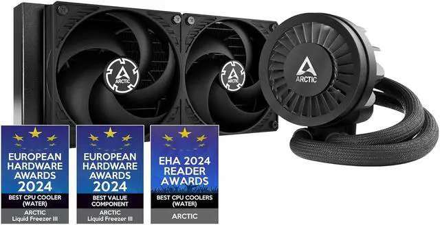 Main image of ARCTIC Liquid Freezer III 240 - CPU AIO Water Cooler, Water Cooling PC, Intel & AMD, Efficient PWM-Controlled Pump, Fan: 2001800 RPM, LGA1851 and LGA1700 Contact Frame - Black