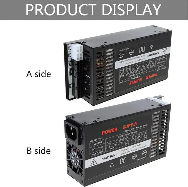Alt view image 5 of 7 - ENP-7660B 110-264V Efficient 600W Modulars Power Supply for ITX Systems Overcurrent and Short Circuits Protections