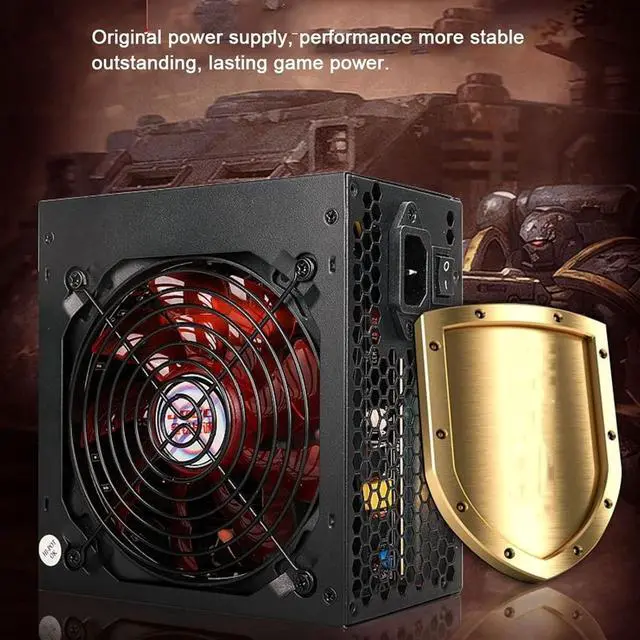 Alt view image 2 of 7 - 850W PC Power Supply 12CM Silent Fan ATX Computer 220V SATA 8Pin+2x6Pin Black