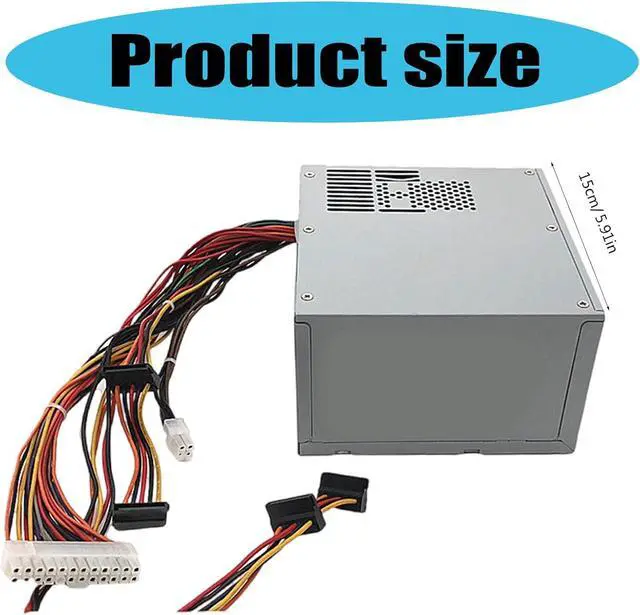 Alt view image 7 of 7 - 24P+4P+SATAs 300W PSUs Replacement Desktop Computer Power Supply for 390 790 990 3010 7010 9010MT HU300PM-00 B300NM-00