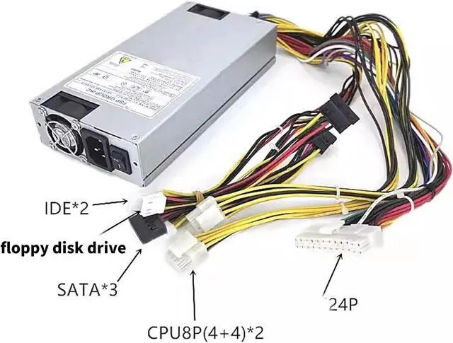 Alt view image 3 of 7 - High Efficiency 250W 300W 350W Power Supply Unit for 1U SFF PC, 8Pin+8Pin Connectors