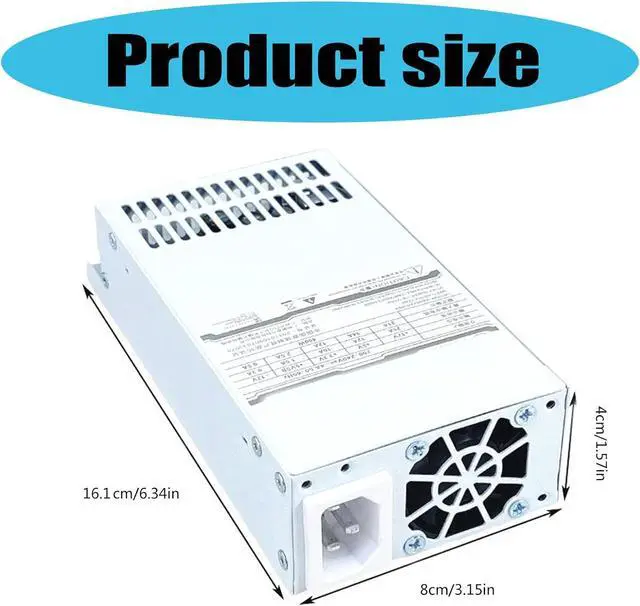 Alt view image 6 of 7 - 400W Module Full Module 1U PC Power Supply with Intelligent Noise Reduction and Easy Cable Routing Space Saving