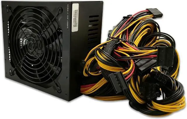 Alt view image 2 of 7 - 2000W Bitcoin Mining PSU PC Power Supply Computer Mining Rig 8 GPU ATX Ethereum Coin 12v 4 pin Power Supply