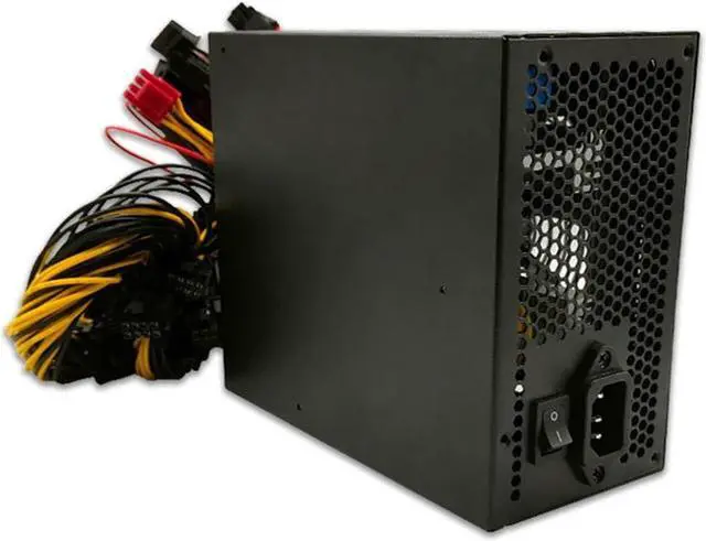 Alt view image 3 of 7 - 2000W Bitcoin Mining PSU PC Power Supply Computer Mining Rig 8 GPU ATX Ethereum Coin 12v 4 pin Power Supply