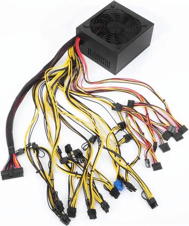 Alt view image 7 of 7 - 2000W 2400W 2600W 160V-240V ATX ETH Mining Bitcoin Power Supply 95% Efficiency for 3060 3070 3080 Miner Rig(1800W to 2000W B)