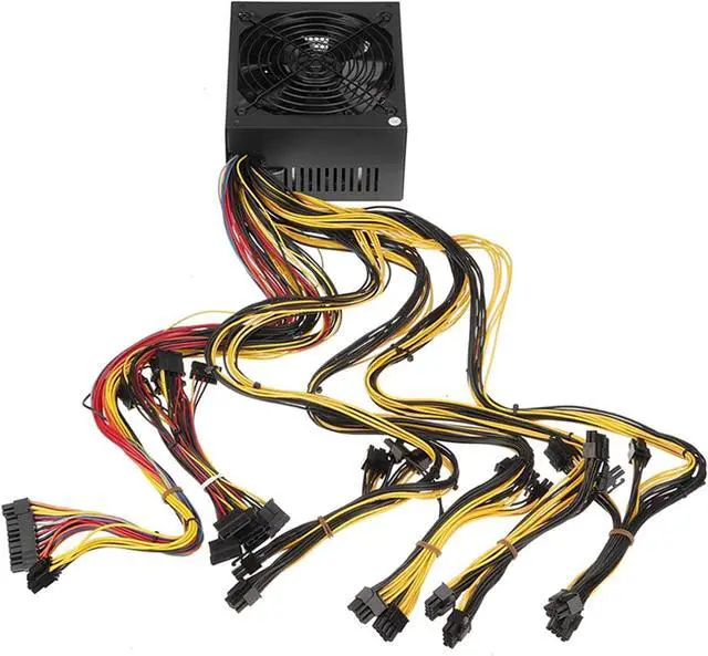 Alt view image 4 of 7 - 2000W PC Computer Miner Power Supply ATX ETH BTC Bitcoin Mining Machine 180~240V
