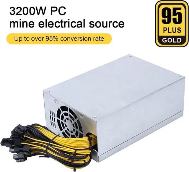 Alt view image 3 of 7 - 3200W/2600W/2400W/2000W ETH Mining Machine Power Supply 2U 10x6pin 95% Efficiency Support Multi-GPU for Bitcoin Mining(2000W)