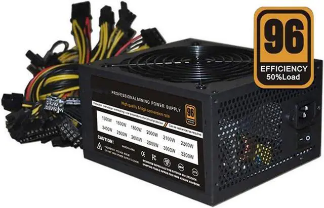 Main image of 1800W to 2000W 110V-220V ATX ETH Bitcoin Mining Power Supply 95% Efficiency Support 8 Display Cards GPU for BTC Bitcoin Miner(1800-2000W B US)