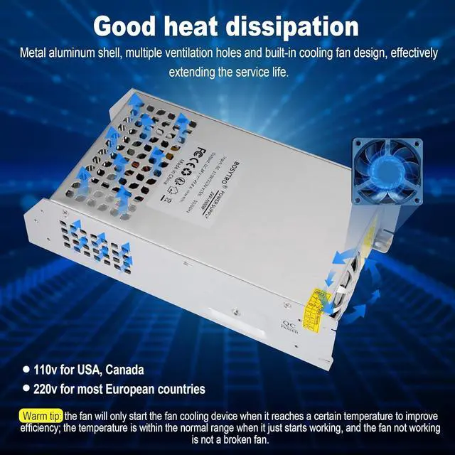 Alt view image 2 of 7 - DC 24V 41.6A 1000W Switching Power Supply SMPS AC 110V / 220V-DC 24V Transformer Adapter, for Medical Equipment,CNC,Computer Project of Industrial Power Supplies