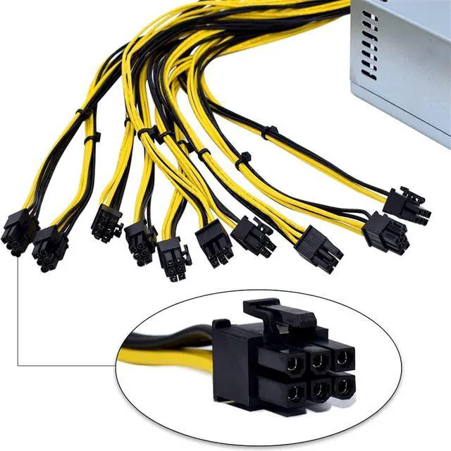 Alt view image 5 of 6 - INFRI 2000W 160V-240V ATX ETH BTC Mining Power Supply Mining Rig Power 10 PCS 6pin 12V GPU Power ETH Rig Ethereum Miner S9 S7 L3+