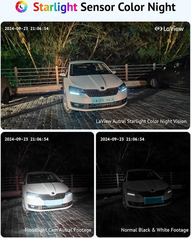 Alt view image 3 of 7 - LaView 4K Outdoor Security Cameras,8MP HD Cameras for Home Security with AI Human Detection,IP65 Waterproof,2-Way Talk,Clear Night Vision,2.4G WiFi,SD Card Slot&US Cloud Storage,Work with Alexa(2pcs)