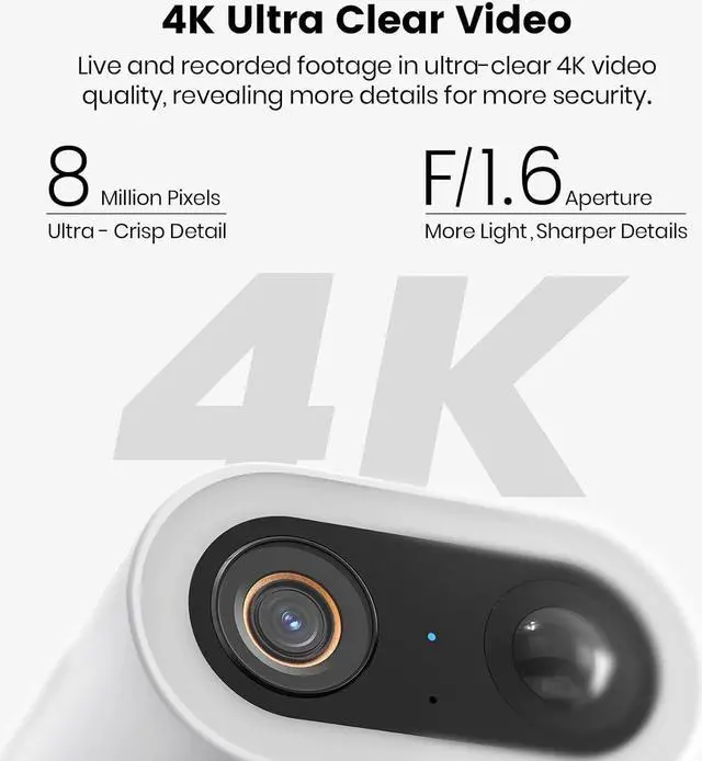 Alt view image 2 of 7 - AOSU SolarCam P1 Max, Solar Security Camera Wireless Outdoor, 4K UHD Camera for Home Security with Enhanced AI Detection for Fences & Parking, Integrated Solar Panel, Easy Setup, No Monthly Fees