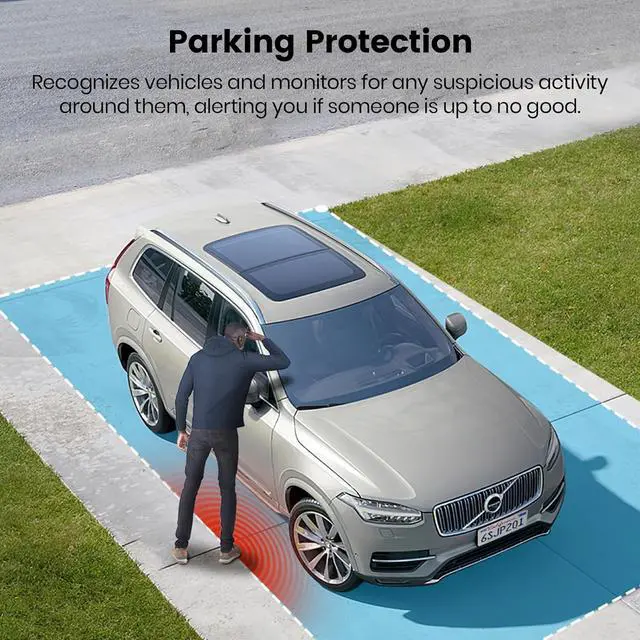 Alt view image 6 of 7 - AOSU SolarCam P1 Max, Solar Security Camera Wireless Outdoor, 4K UHD Camera for Home Security with Enhanced AI Detection for Fences & Parking, Integrated Solar Panel, Easy Setup, No Monthly Fees