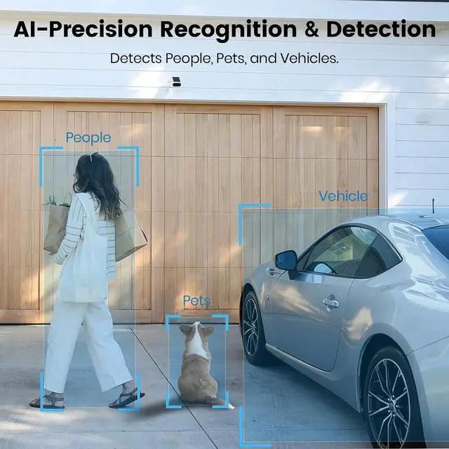 Alt view image 7 of 7 - AOSU SolarCam P1 Max, Solar Security Camera Wireless Outdoor, 4K UHD Camera for Home Security with Enhanced AI Detection for Fences & Parking, Integrated Solar Panel, Easy Setup, No Monthly Fees
