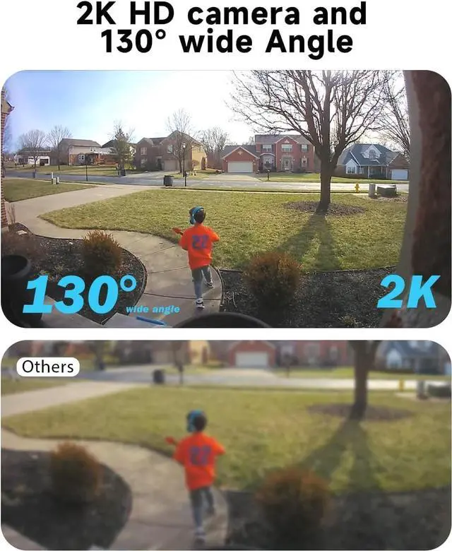 Alt view image 3 of 7 - 2K Solar Security Camera Wireless Outdoor with Solar Panel, 2Pc Security Cameras for Home Security with Motion Detection Spotlight Siren Alarm, Color Night Vision, 2-Way Talk, Waterproof, Cloud/SD