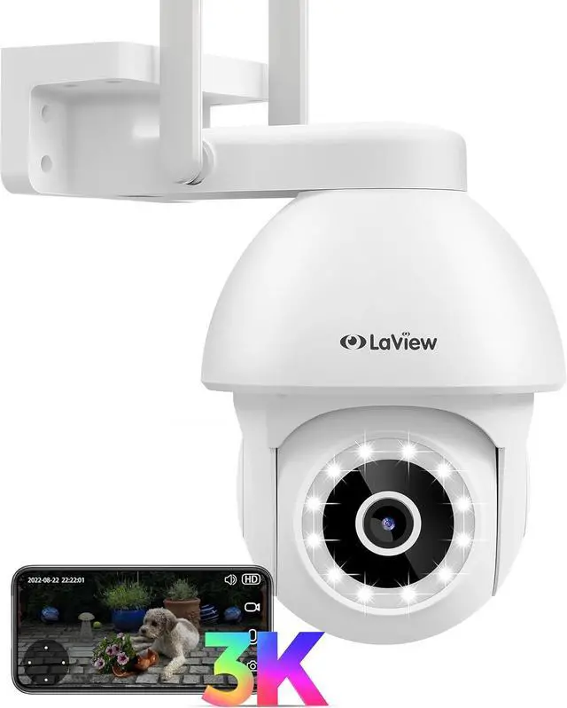 Main image of LaView 5MP Security Camera Outdoor Wired Starlight Color Night Vision,3K Cameras for Home Security AI Human Detection & Auto Tracking, IP65 Outdoor Camera 2-Way Audio, US Cloud, Compatible with Alexa